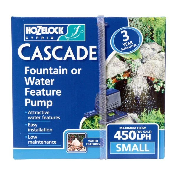 Hozelock Cascade 450 Fountain Or Water Feature Pond Pump - 3303 3 Hozelock Cascade 450 Fountain Or Water Feature Pond Pump - 3303