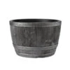 Stewarts 61cm Pewter Effect Blenheim Half Barrel Planter -Water N Plants Sales Store 5011431409312