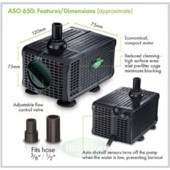 Blagdon 650 Auto Shut-Off Water Feature Pump 10 Blagdon 650 Auto Shut-Off Water Feature Pump -Water N Plants Sales Store 5015368052559 3