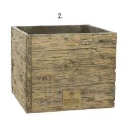 Woodlodge 37cm Heritage Oak Square Planter -Water N Plants Sales Store 5021346487725 3