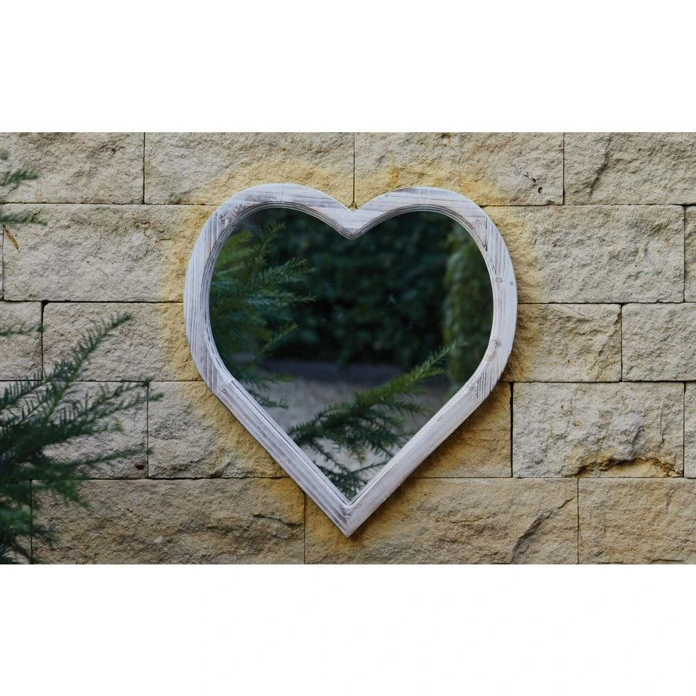 Woodlodge 52cm Wooden Solar Heart Mirror 3 Woodlodge 52cm Wooden Solar Heart Mirror