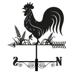 Primus Metal Cockerel Silhouette Weathervane