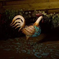 Smart Solar 45cm Metal Cockerel Silhouette -Water N Plants Sales Store 5050642064132 3
