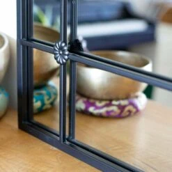 La Hacienda 100cm Black Arched Arundel Indoor/Outdoor Mirror -Water N Plants Sales Store 5055025559083 3