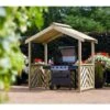Woodshaw Hampton Wooden BBQ Shelter -Water N Plants Sales Store 5055066420786