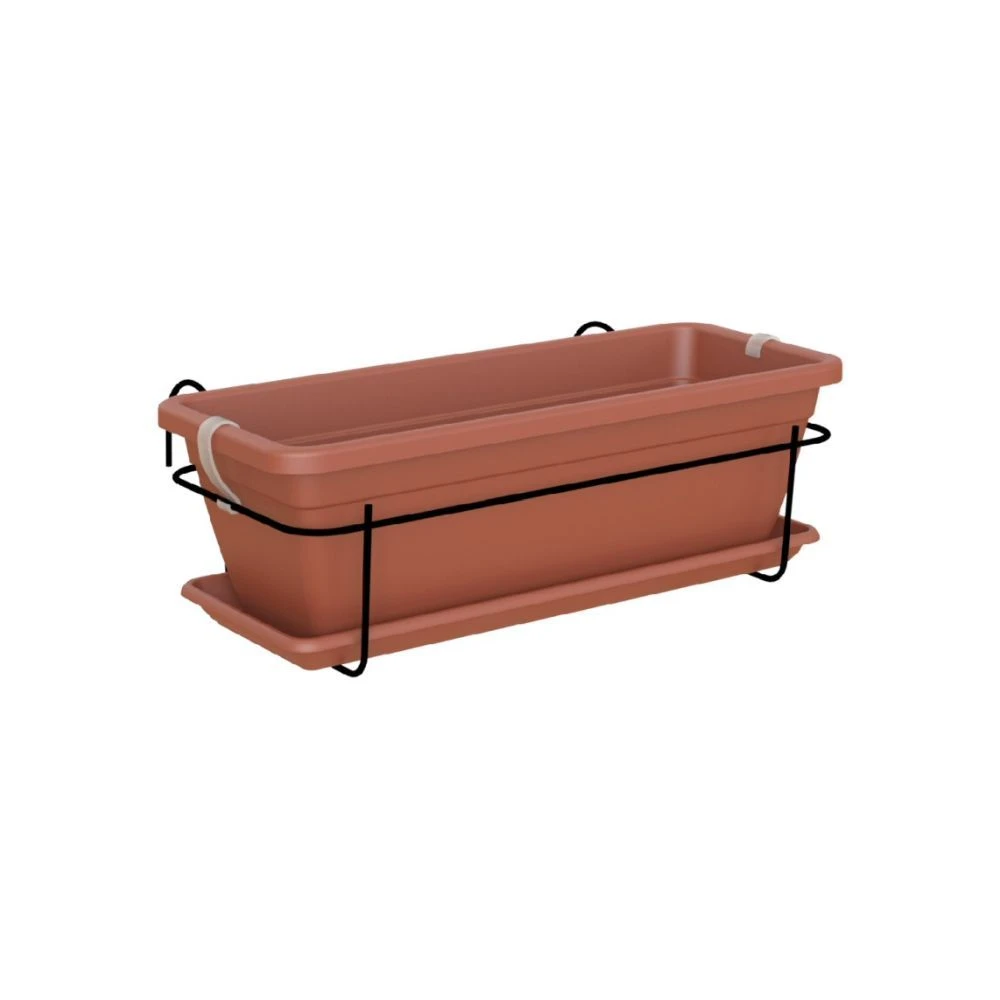 Artevasi 40cm Terracotta Venezia Plant Box Balcony Kit 3 Artevasi 40cm Terracotta Venezia Plant Box Balcony Kit