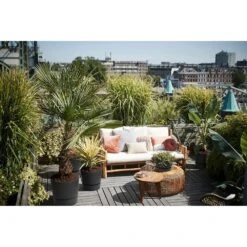 Elho 30cm Living Black Greenville Round Planter -Water N Plants Sales Store 8711904332358 5