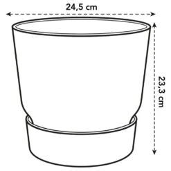 Elho 25cm Leaf Green Greenville Round Planter -Water N Plants Sales Store 8711904332433 3