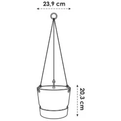 Elho 24cm Leaf Green Greenville Hanging Basket Planter 9 Elho 24cm Leaf Green Greenville Hanging Basket Planter -Water N Plants Sales Store 8711904332440 3