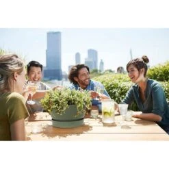 Elho 33cm Leaf Green Greenville Bowl Planter -Water N Plants Sales Store 8711904332464 5