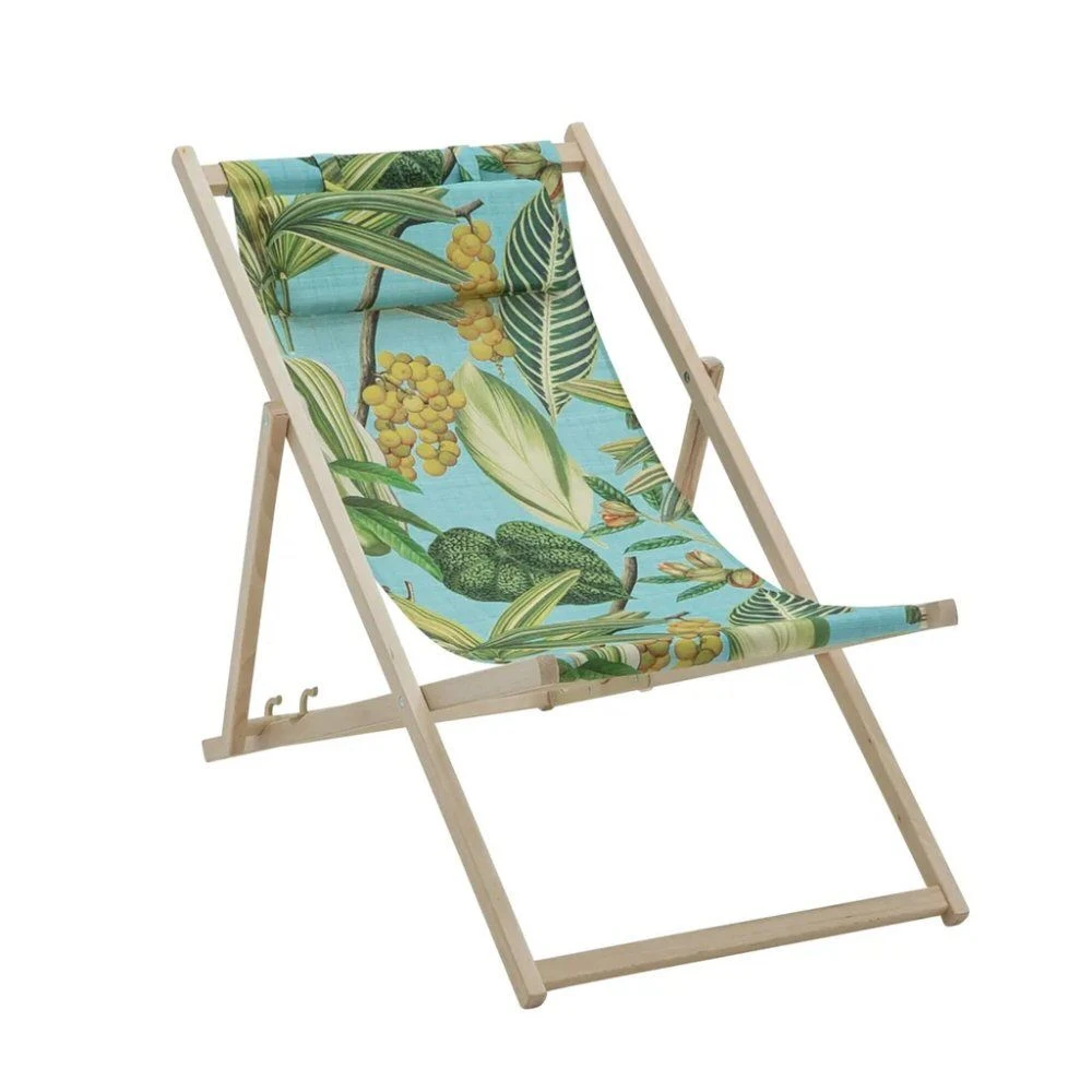 Madison 120cm Light Blue La Grave Wooden Beachchair 3 Madison 120cm Light Blue La Grave Wooden Beachchair