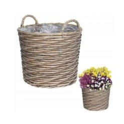 Koopman 39cm Wicker Basket Planter -Water N Plants Sales Store 8719202993394 3