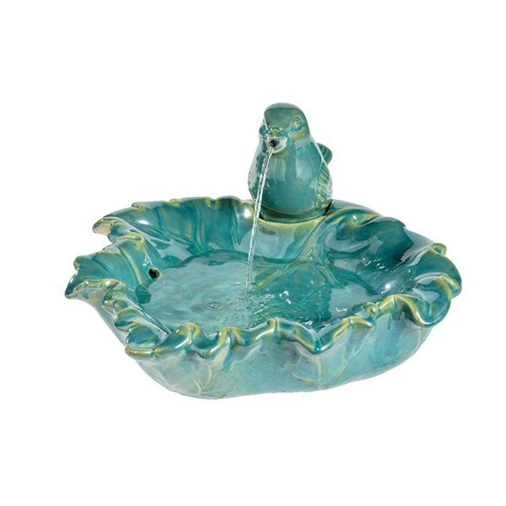 Lumineo 40cm Ceramic Bird Basin Water Fountain 3 Lumineo 40cm Ceramic Bird Basin Water Fountain